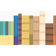 矢量图图书馆上的书