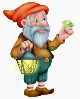 卡通白胡子掘金老人