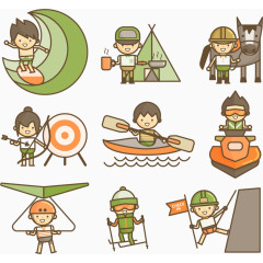 矢量精美旅游主题图标元素