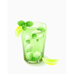 清爽感觉水果果汁饮品矢量素材