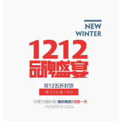 双12品牌盛宴字
