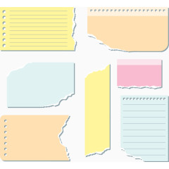 彩色记事本撕纸效果