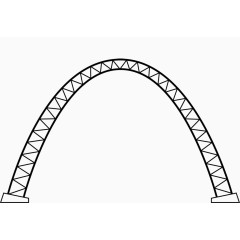 手绘线型彩虹桥