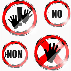 创意圆形警示图标