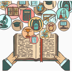 矢量书本与学习教育