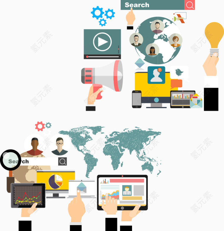 矢量社交网络扁平化