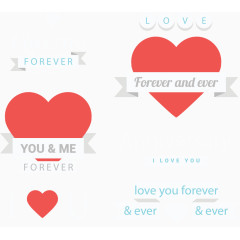 6款创意情人节标签矢量素材