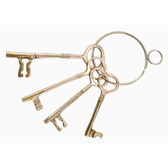 金色漂亮的钥匙免抠素材