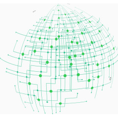 绿色清新圆点星球效果元素