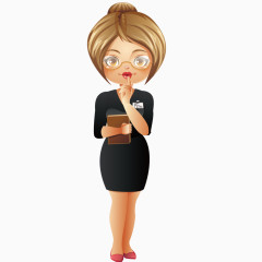 拿着文件的女上司