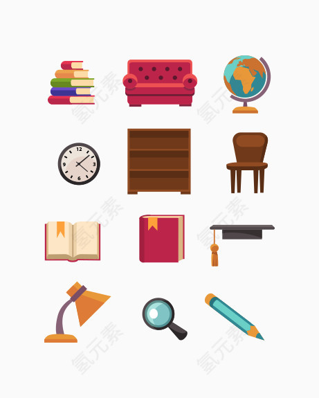 家庭生活类矢量小图标