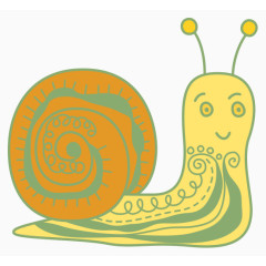 矢量手绘花卉系列蜗牛