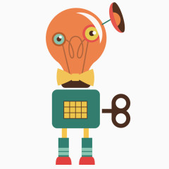 科技 机器人 零件 卡通形象 数码