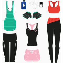 矢量手绘运动套装