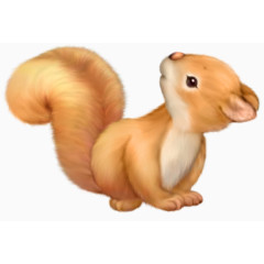 手绘可爱小松鼠