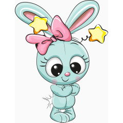 矢量手绘小兔子