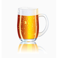 夏日啤酒装饰图矢量图