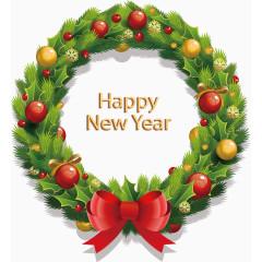 矢量手绘精美花环