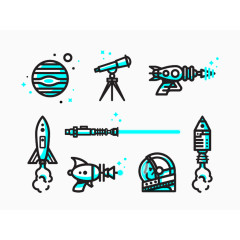 宇宙科技卡通图标