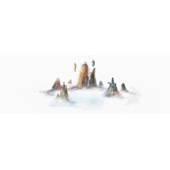 水墨风格高清立绘免抠素材背景