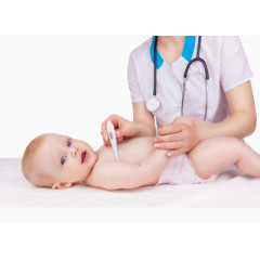 正在给宝宝量体温