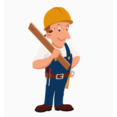 卡通建筑施工人员