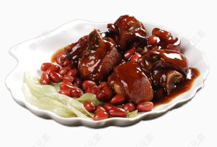 酱香猪蹄免扣素材