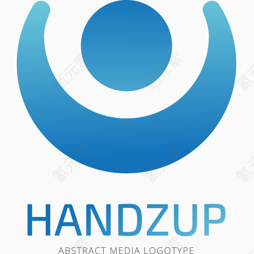 蓝色个性企业logo矢量图