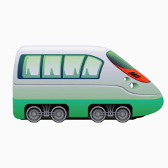 矢量卡通火车动车