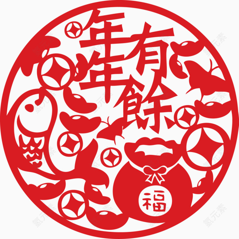 新年春节年年有余素材