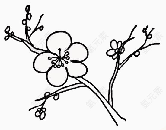 简笔梅花