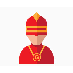 红色矢量超级英雄