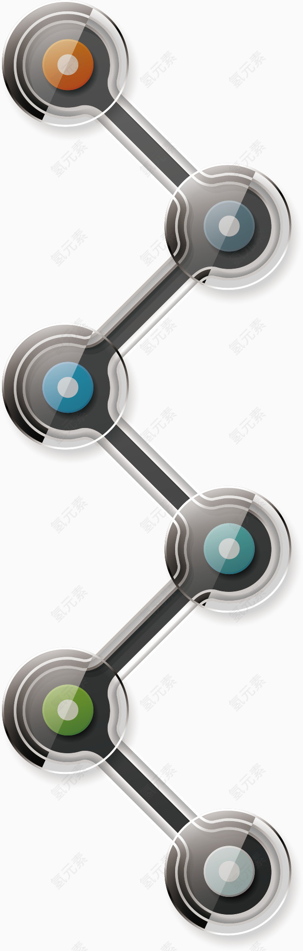 商务ppt水晶按钮素材