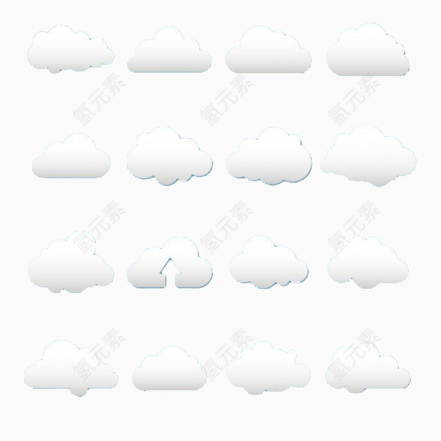 漂浮在天空的云素材