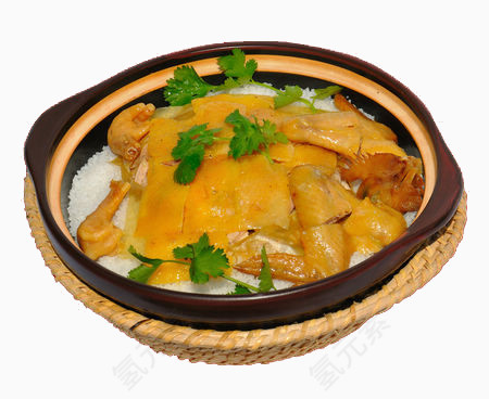 鲜黄盐焗鸡