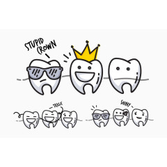 卡通牙齿