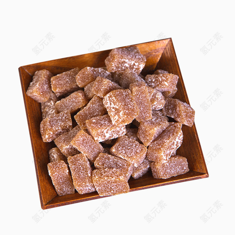 木盘里的姜汁软糖实物素材
