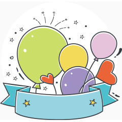 可爱儿童画风格彩色装饰矢量图