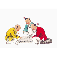 下棋的孩子