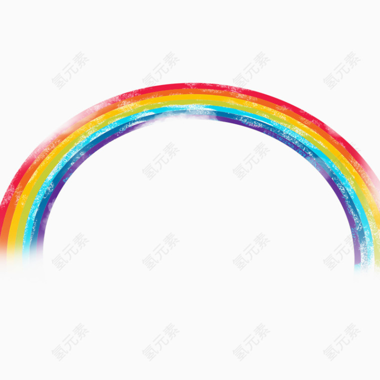 七彩梦幻彩虹装饰图案