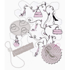 创意高跟鞋印花