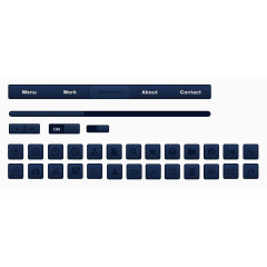 深蓝色UI工具按钮