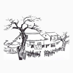 家乡儿时风景艺术图片