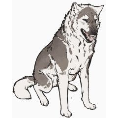 矢量龇牙的哈士奇