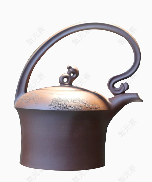 紫泥提梁紫砂壶