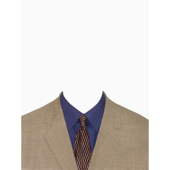 蓝色衬衣灰色西装工作照模板