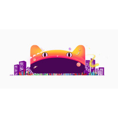 电商创意炫彩文字框装饰