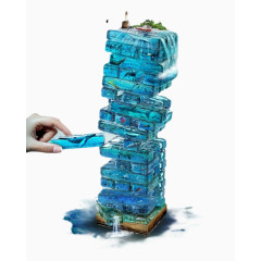 倡议的堆在一起的方块