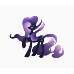 卡通动画紫色小鹿