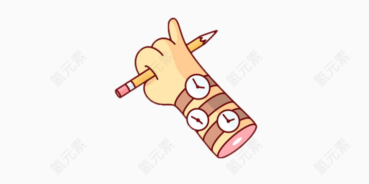 拿铅笔的手